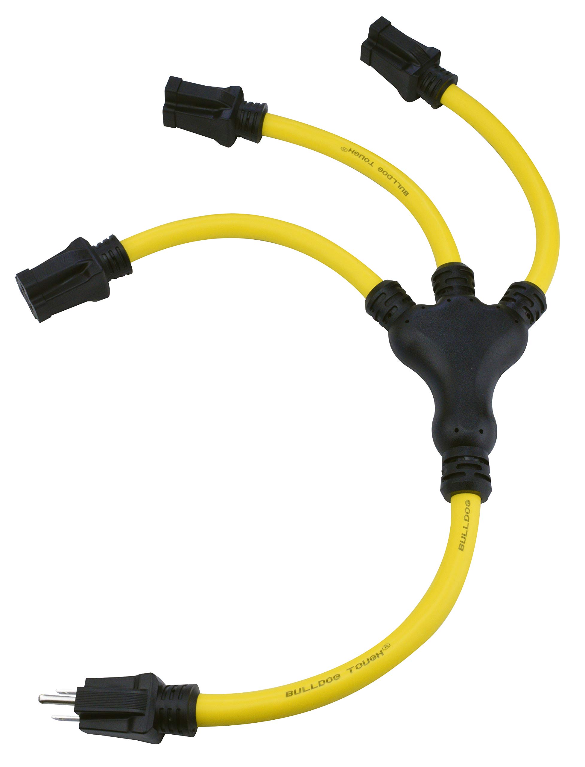 Prime AD190802L Bulldog Tough U Ground Adaptor Triple Outlet W