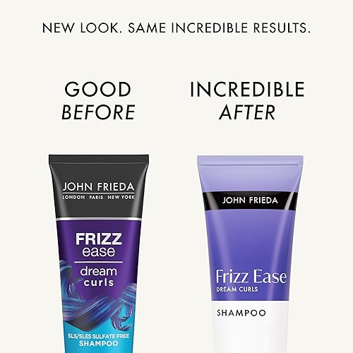 Miniatura 2 de John Frieda Champú antiencrespamiento, Frizz Ease Dream Curls, SLS/SLES champú sin sulfato para cabello rizado, ayuda a controlar el encrespamiento,