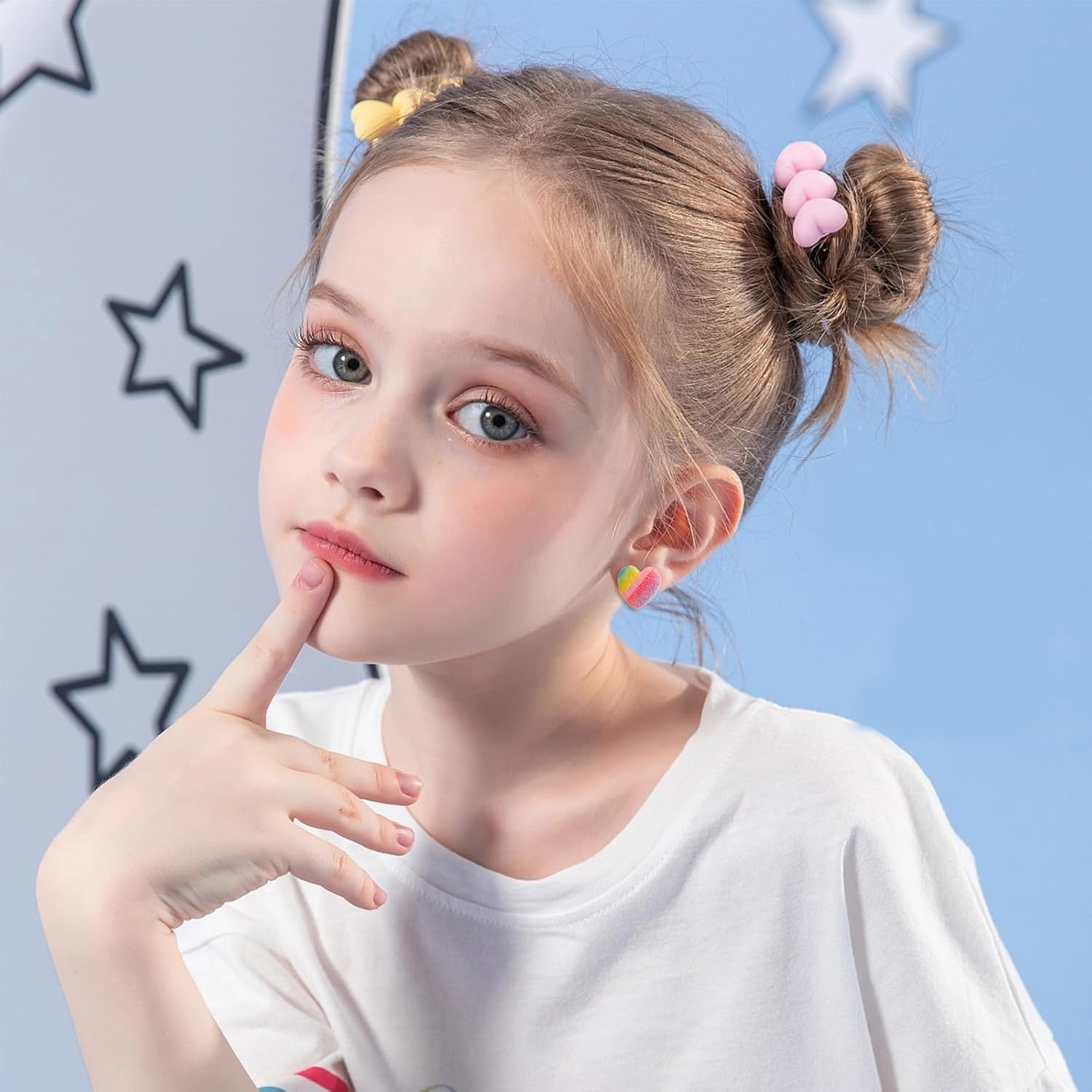 Kids Clip On Earrings for Girls Ages 4-12 Hypoallergenic, Sunxiner Little Girl Cute Small Clip-On Earrings Jewelry Gifts Set (30 Pairs)