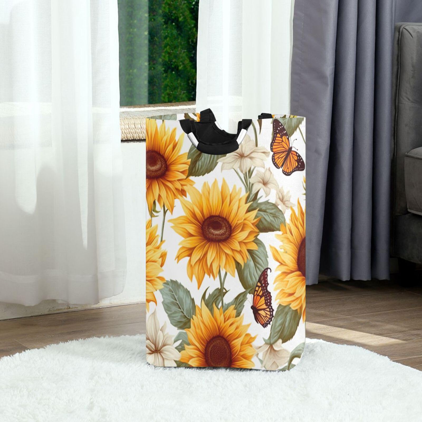 Jihqo Laundry Hamper Basket St Patrick's Clover Pattern Collapsible Nursery Storage Bin Waterproof Clothing Baskets for Home Bedroom Bathroom Washing Room