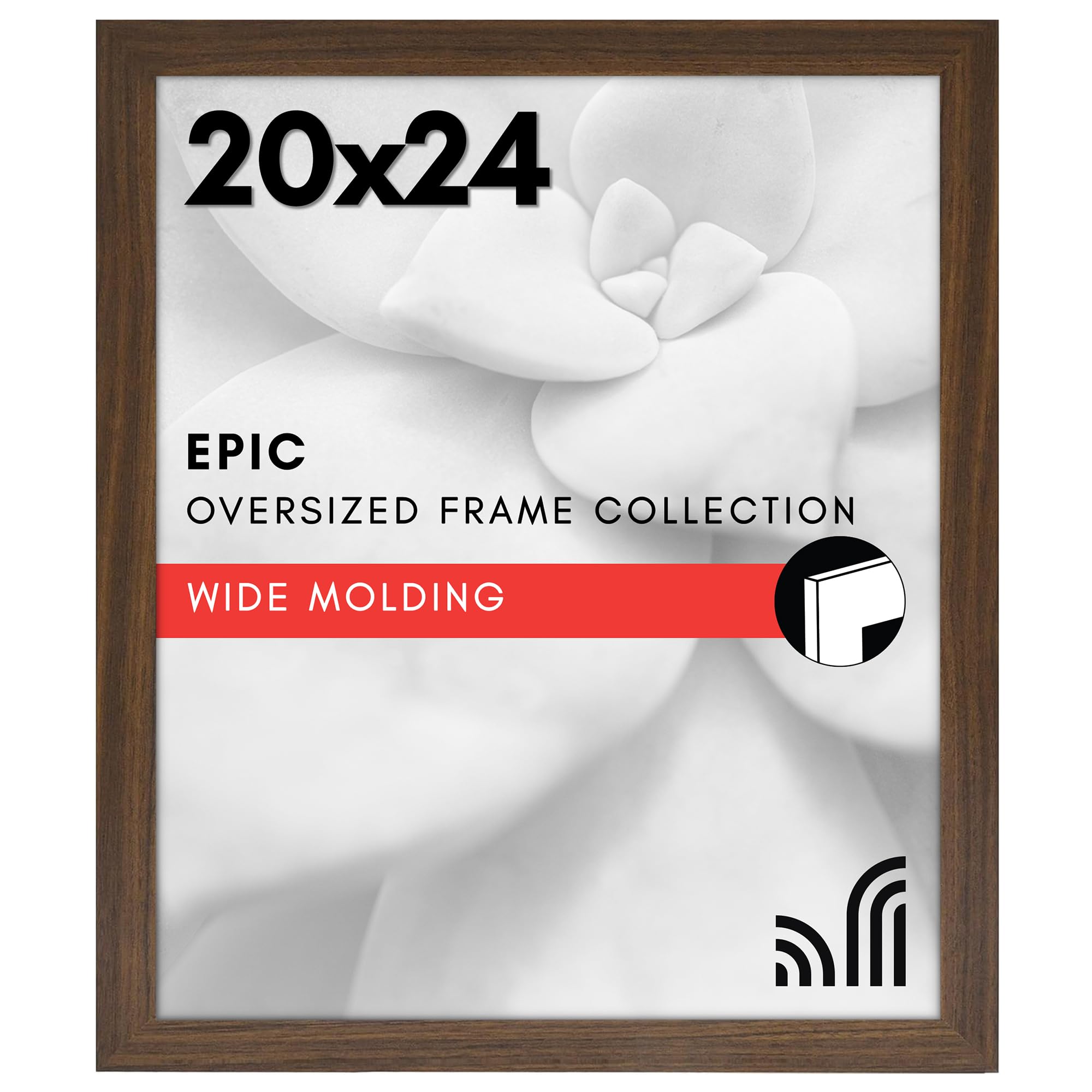 Americanflat 20x24 Poster Frame - Engineered Wood - Mahogany