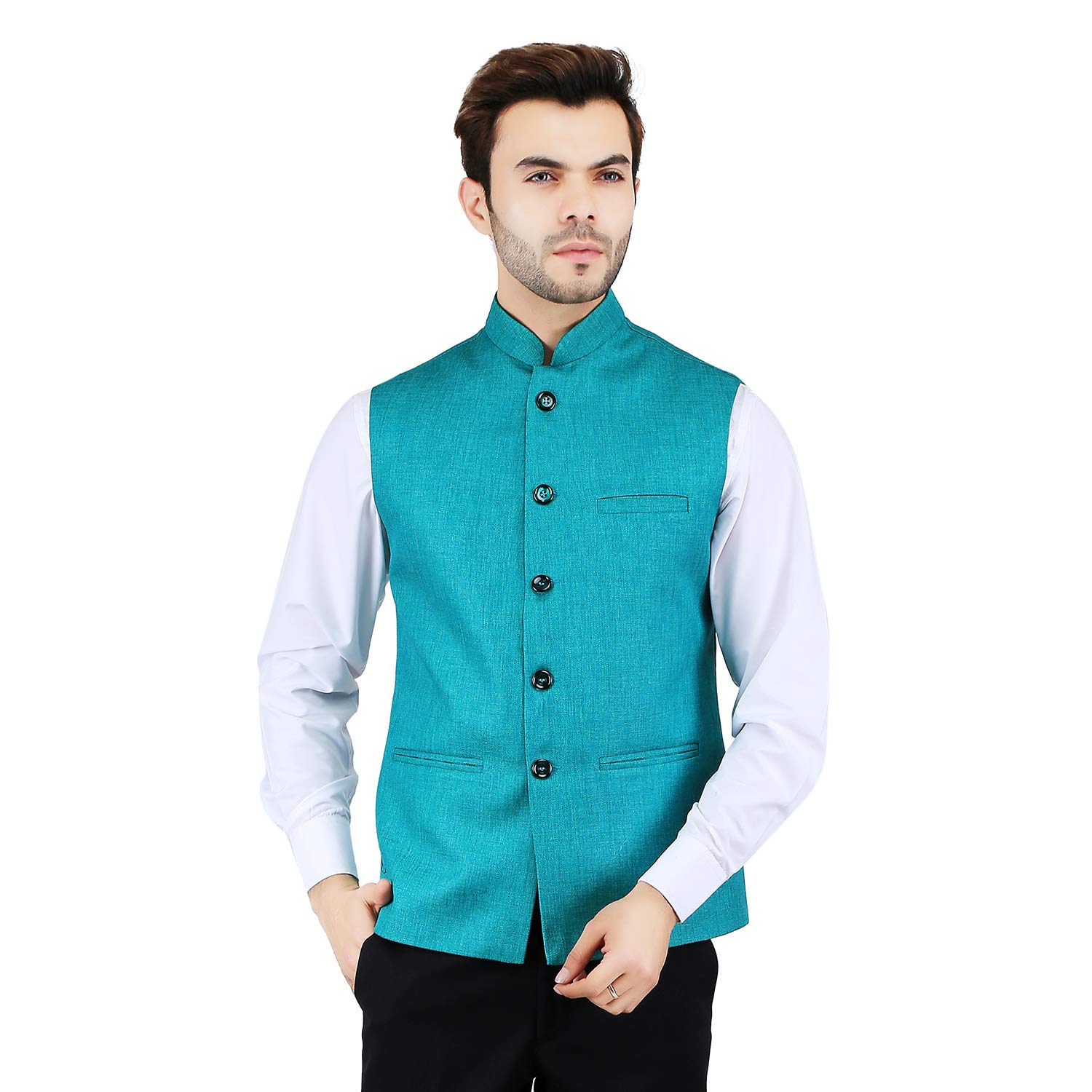 badoliya & sons Men's Designer Jute Nehru Jacket/Waist Coat-picture-37