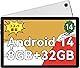 【Android 14 タブレット 】HiGrace タブレット 10インチ wi-fiモデル 8GB+32GB+1TB拡張、アンドロイド14タブレット 8コアCPU 1.8Ghz、Widevine L1+GMS認証+WiFi 6+BT5.3+5000mAh+USB-C+Type-Cヘッドフォンジャック+1280*800 IPS 画面 OTG/無線投影/顔認識/説明書付属、オンライン授業…
