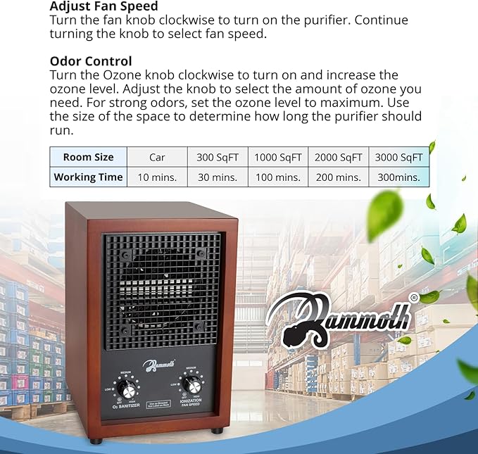 Generador de Iones y Ozono Mammoth 3000 mg/h hasta 3500 ft² miniatura 7