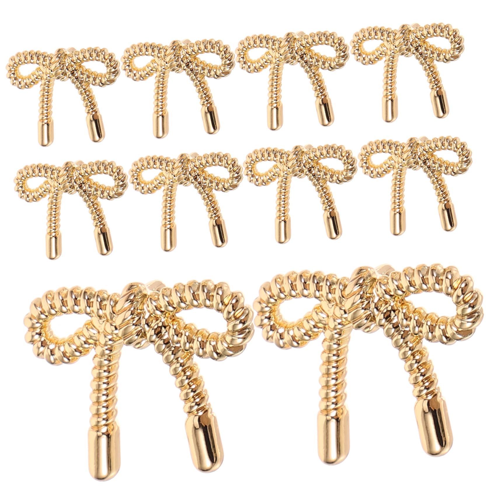 Operitacx10pcs Bow Button: Pant Waist Tightener - Shirt Clips for Women Clothing - Coat Buttons - Button Pins for Jeans - Sewing Fastener - Brooches and Pins for Women - Cardigan Alloy Accessories