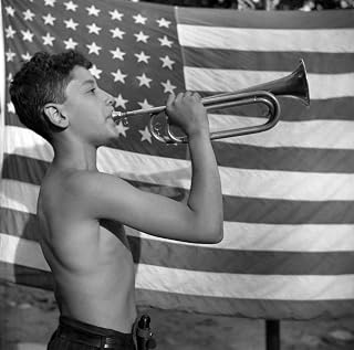 Bugler 1943 Na Camper Playing Mess Call On A Bugle At Camp Nathan Hale An Interracial Summer Camp In Southfields New York Photograph By Gordon Parks 1943 Poster Print by (18 x 24)