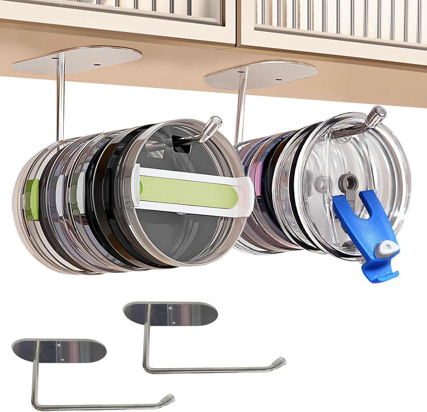 2 Pack Tumbler Lid Organizer, Cup Lid Organizers Inside