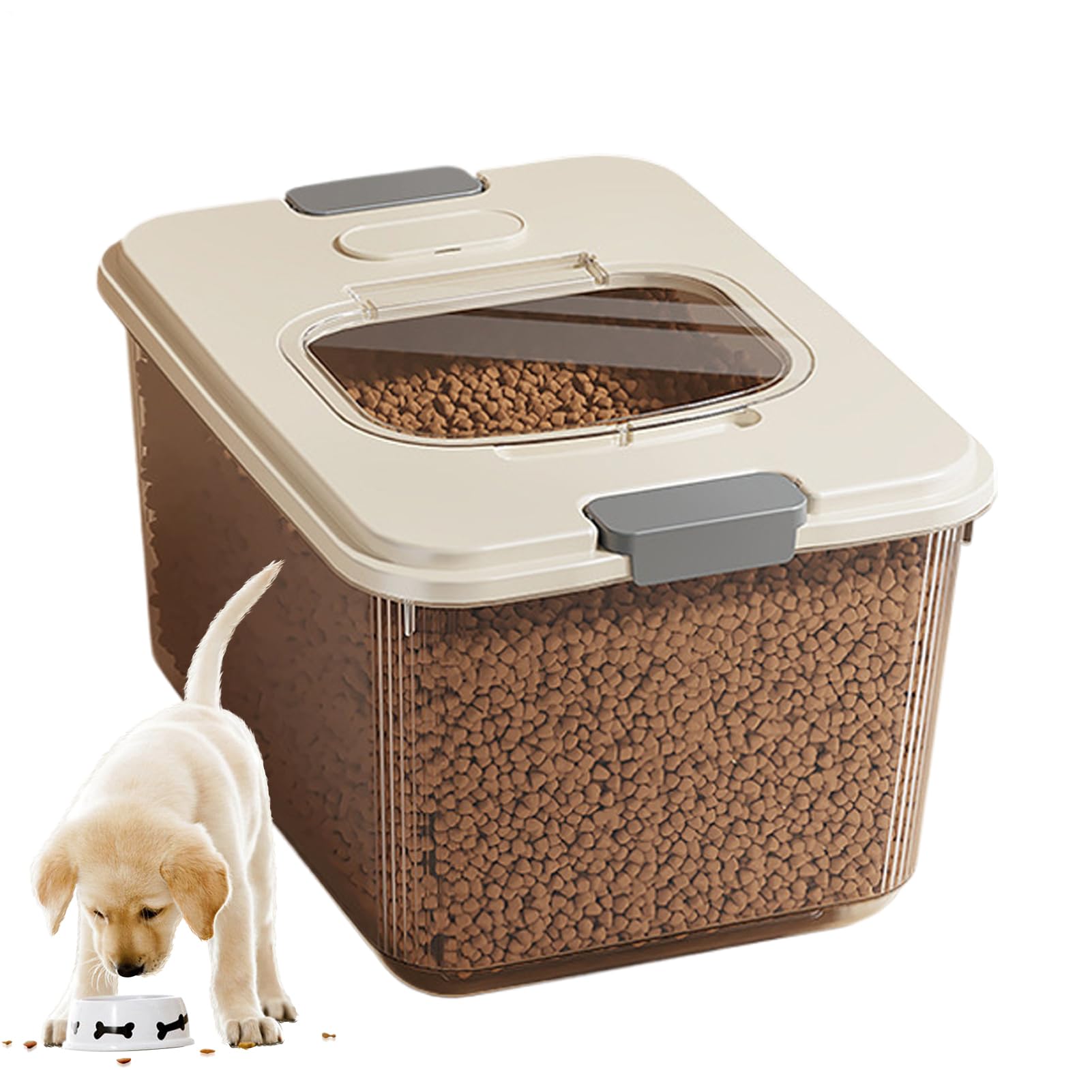 Generico Scatola per Crocchette Ermetico Impermeabile Impilabile | Secchiello Porta Snack Gatti Impilabile Adatto a Cani Gatti Cucina Campeggio All'Aperto