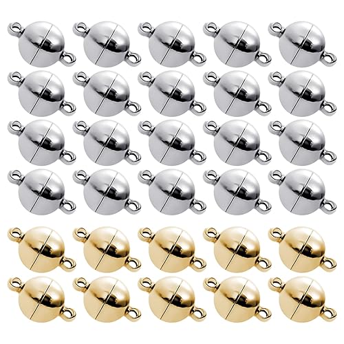 30 Pezzi Chiusure Magnetiche per Braccialetti e Collane, Accessori per