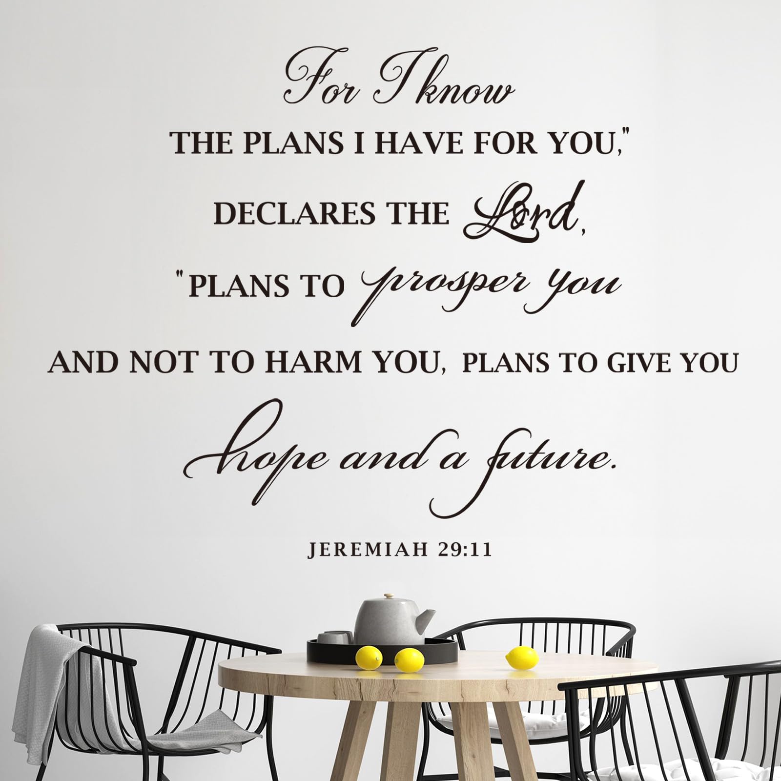 decalmile Bible Verse Wall Decal Quotes for I Know The Plans I Have for You Inspirational Religious Christian Wall Letter Stickers Bedroom Living Room Office Wall Decor