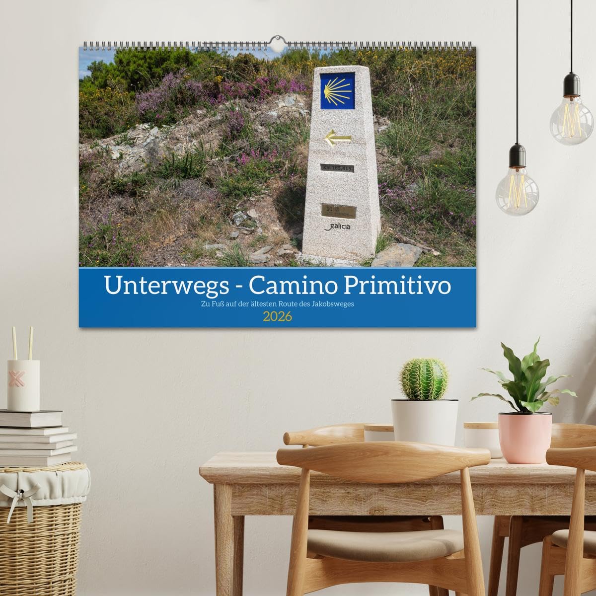Unterwegs - Camino Primitivo. Zu Fuß auf der ältesten Route des Jakobsweges (Wandkalender 2026 DIN A2 quer), CALVENDO Monatskalender: Auf dem ... nach Santiago de Compostela (CALVENDO Orte)