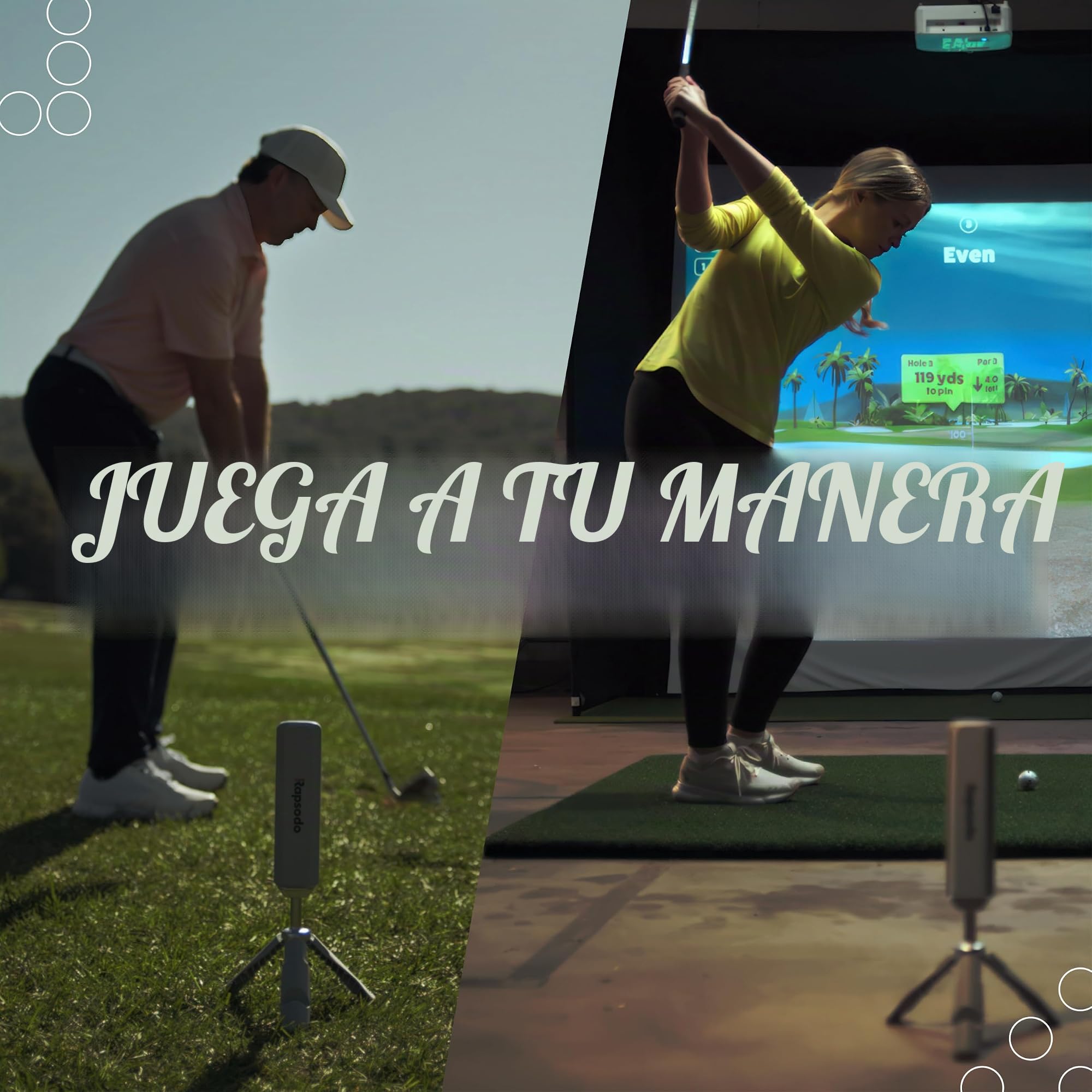 Rapsodo Monitor de Lanzamiento móvil MLM2PRO + simulador de Golf