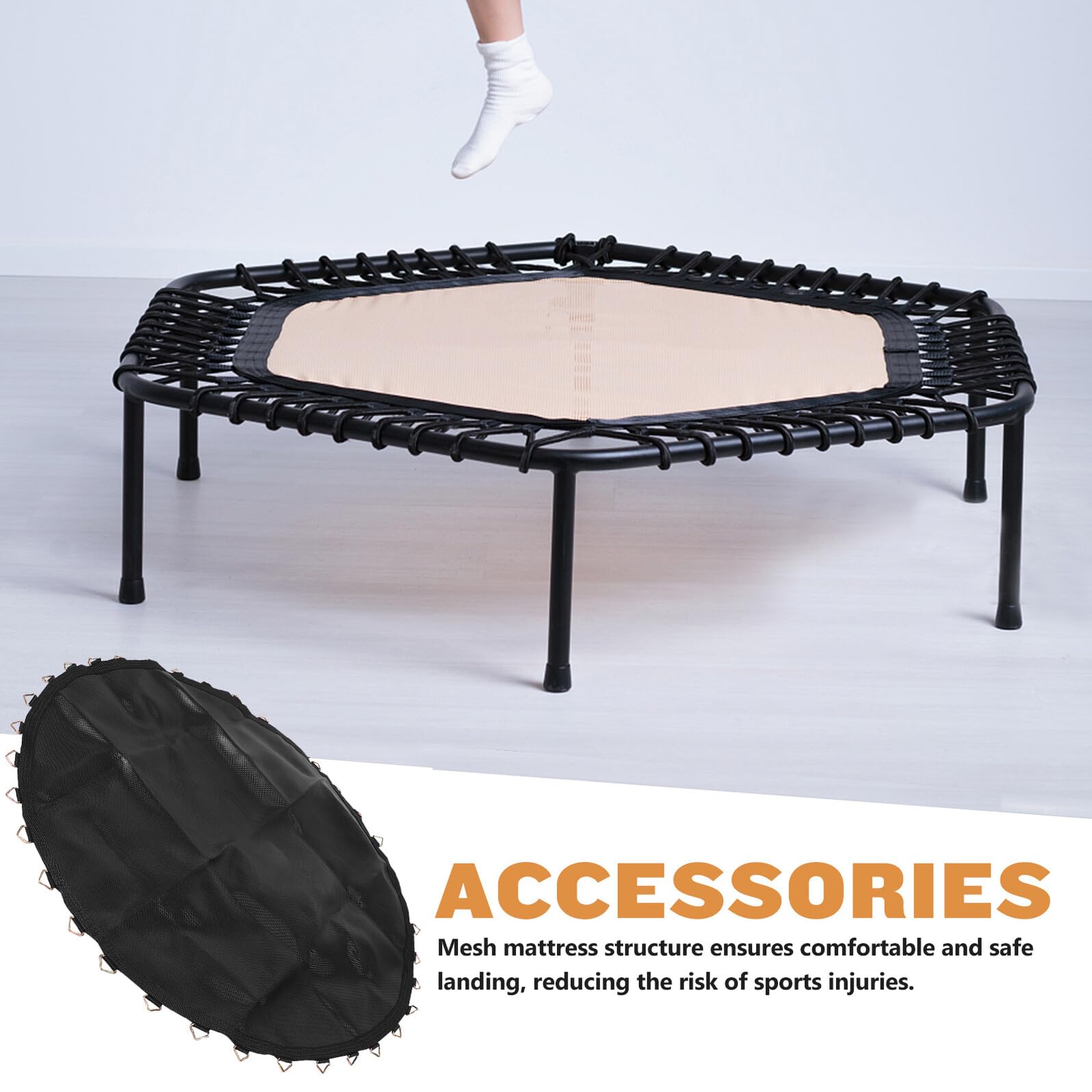 Tappetino elastico rotondo con passanti di ricambio per un supporto sicuro per il fitness all'aperto