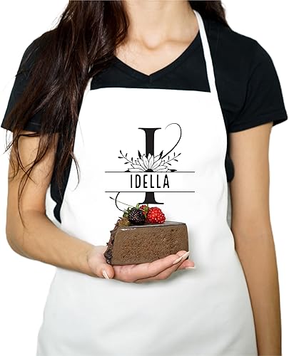 Miniatura 2 de Delantal impermeable. Delantales de monograma duraderos y duraderos para mujer, Blanco