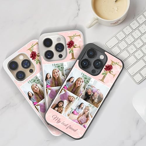 Miniatura 7 de Fundas personalizadas para teléfonos con fotos iniciales hipster, regalos para mujeres y niñas, mejores amigos, aplicable con iPhone 11, 12, 13, 14