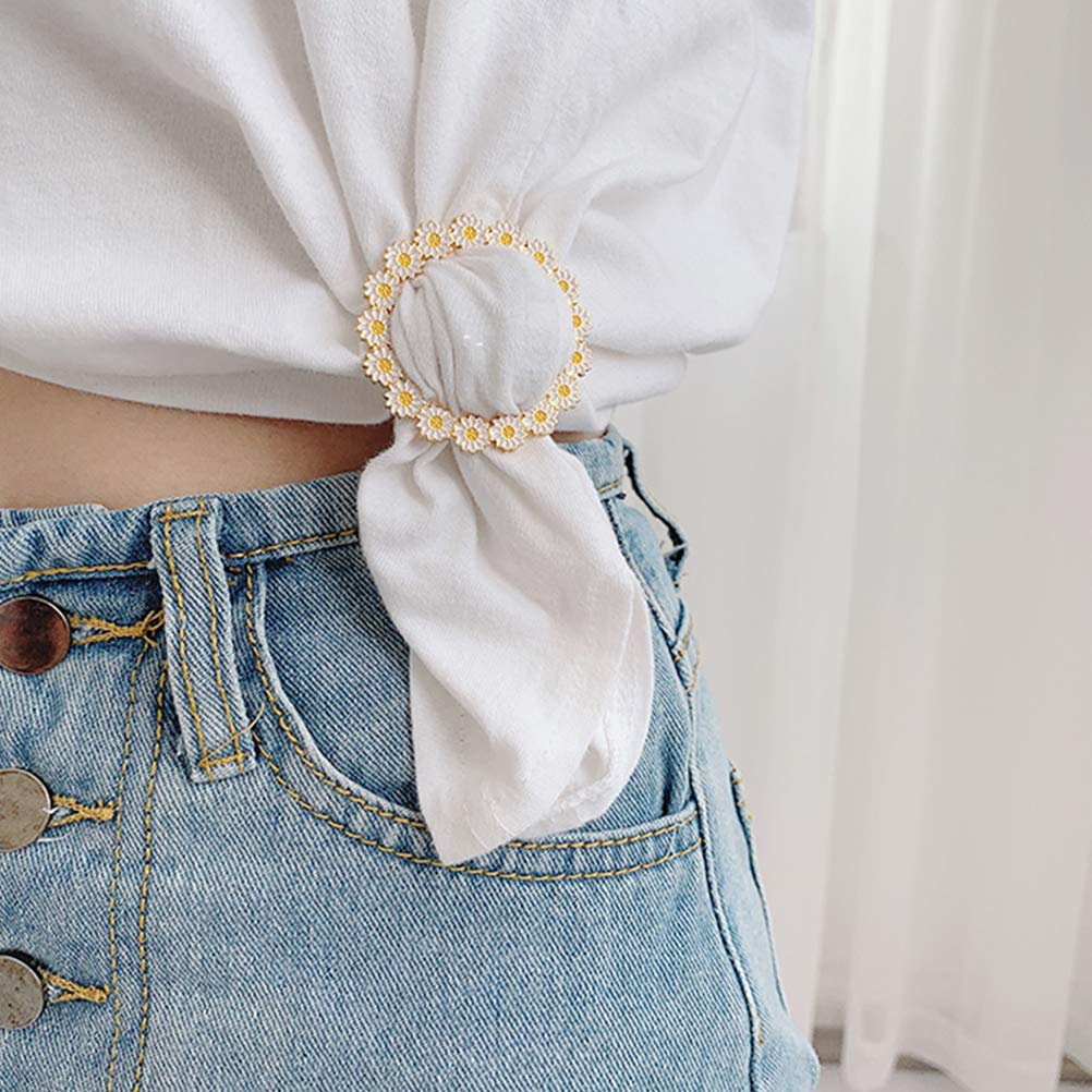 2pcs Scarf Buckle Waist Button Rings Women Elegant Hijab Scarf Accessories Knotted Shirt Neckerchief Buckle - Image 3