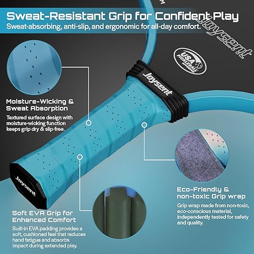 Miniatura 6 de Juego de raquetas de pickleball aprobadas por USAPA de fibra de carbono con bolas para interiores y exteriores, raquetas ligeras y núcleo de panal