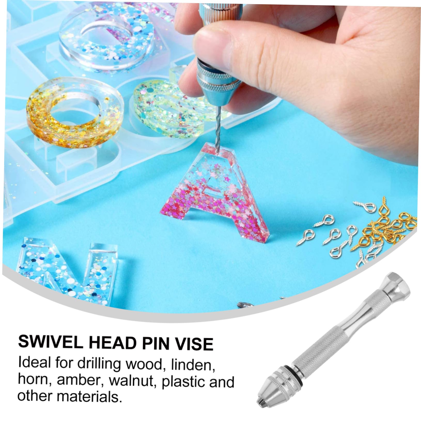 ARTIBETTER Hand Drill Twist Drill Woodworking Tool Hand Tools Hand Drilling Tool Jewelry Tools Pin Vise Jewelry Tool Watchmakers Pin Vise Drill Bit Tool Pin Vice Wire Tool Aluminum Alloy