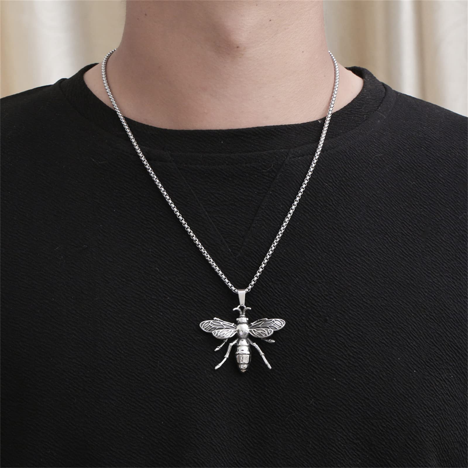 Collier abeille argenté • Maya Créations