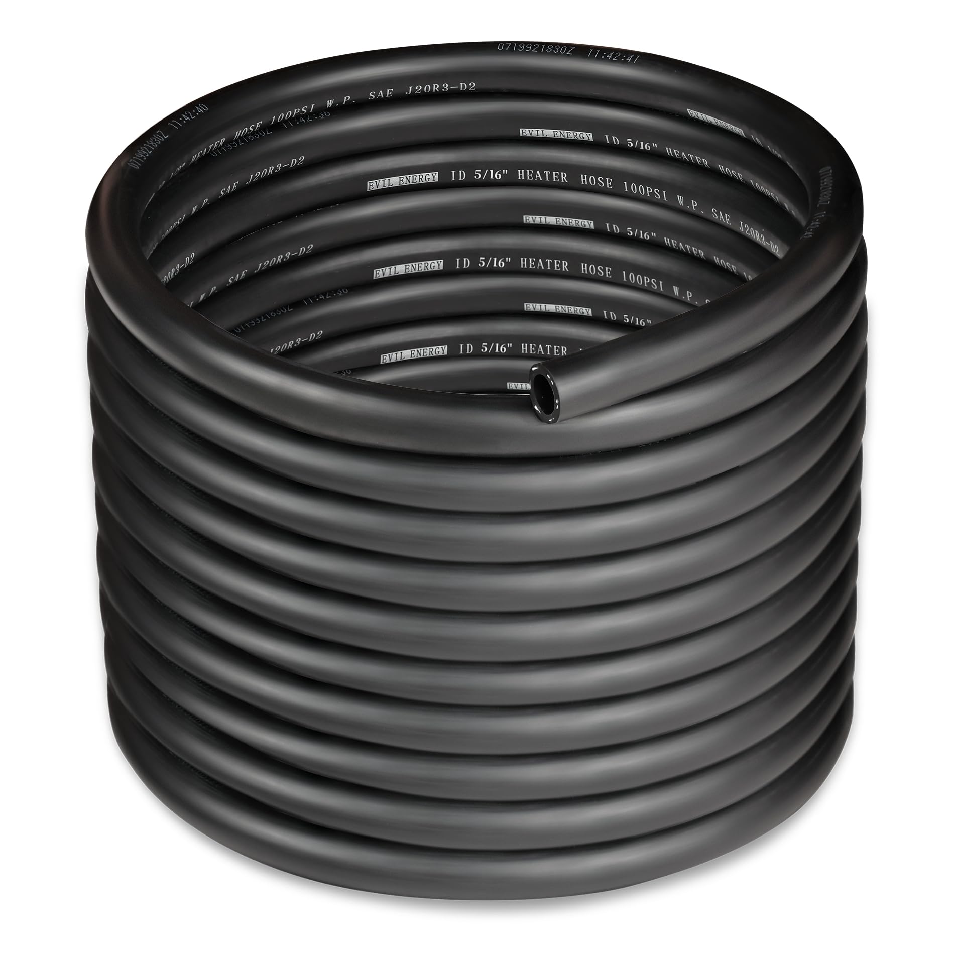 EVIL ENERGY 5/16" Heater Hose Coolant Radiator Straight 100PSI SAE 20R3 25FT Black
