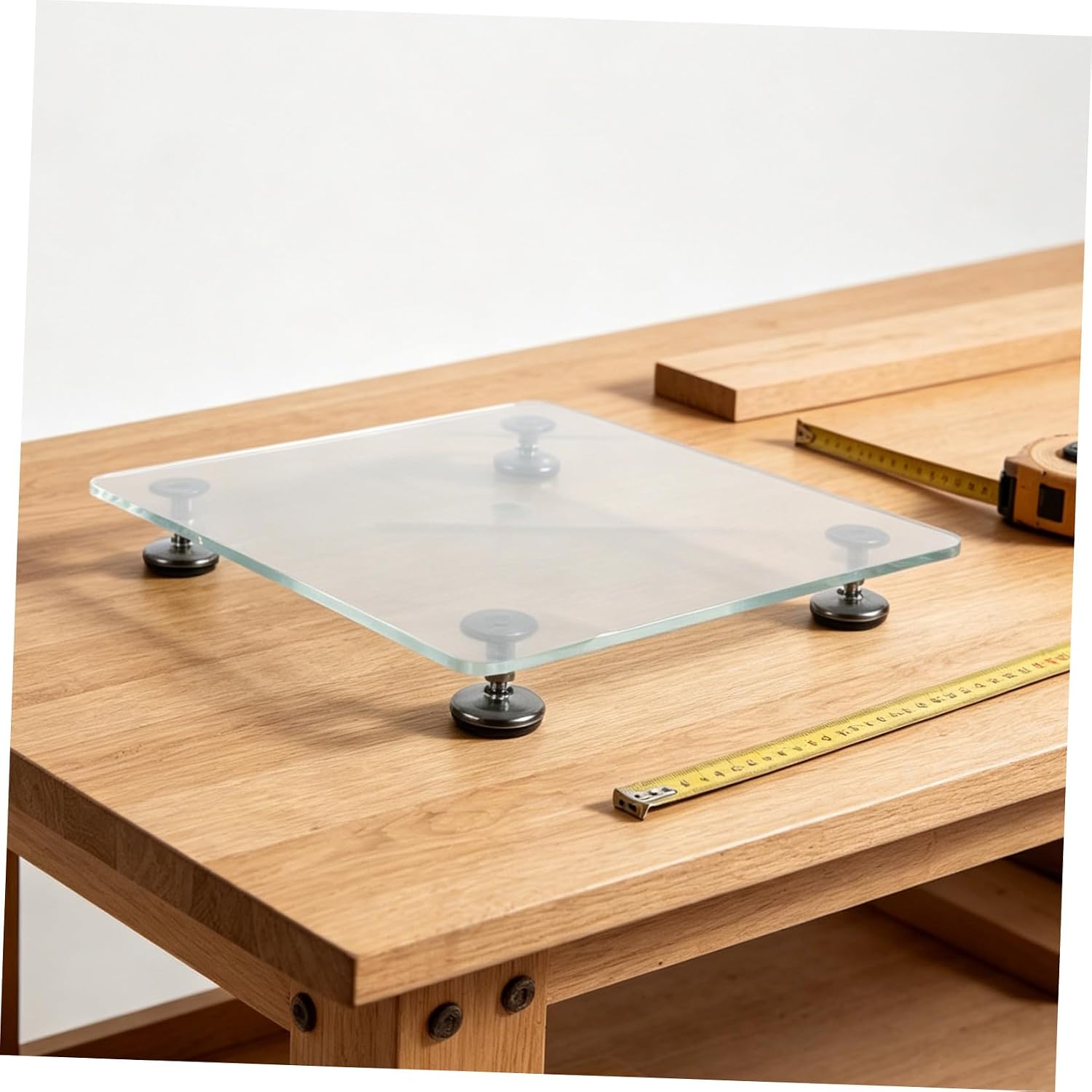 Homoyoyo Adjustable Epoxy Resin Leveling Table with Acrylic Material, Easy Horizontal Adjustment and Height Control, Work Mat for Offices and Resin Pouring Projects