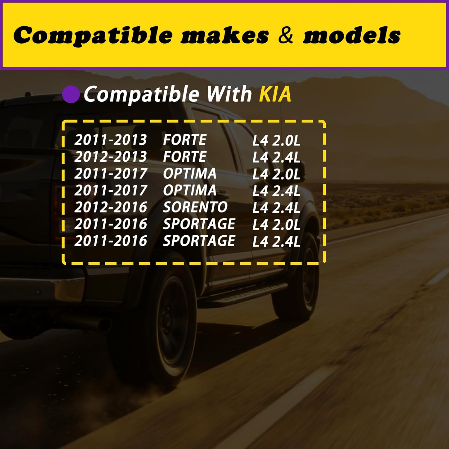 2pcs Intake and Exhaust Engine Variable Valve Timing VVT Solenoid Compatible with Hyundai Santa Fe Sonata Tucson Fit for Kia Fit for Sorento Optima L4 2.0L 2.4L 11-17 Replaces 243752G500 243552G500