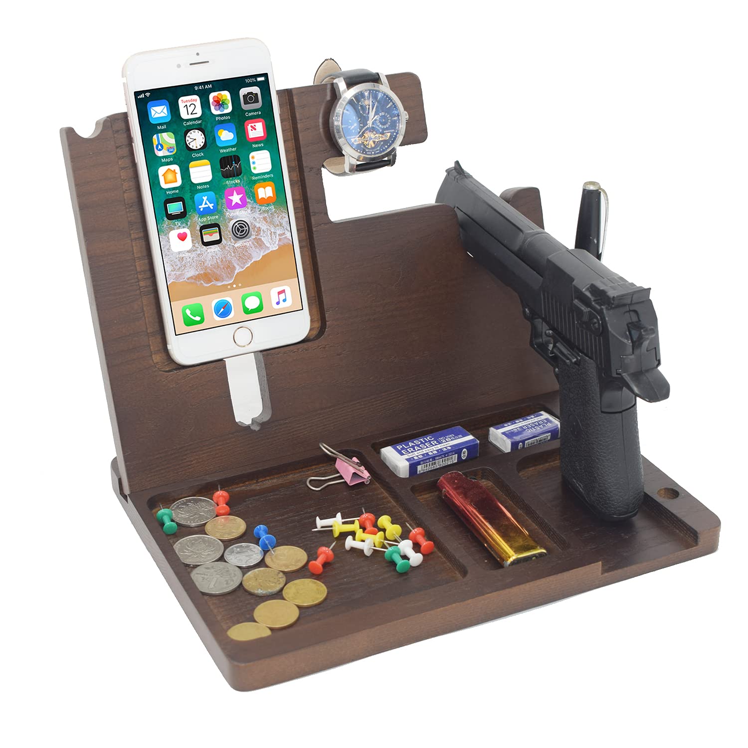 Buy ONISM Wooden Gun Docking Station,Law Enforcement Gift for Men,Gun