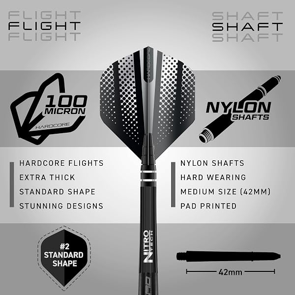 RED DRAGON Flechette Pointe Acier/Plastique Razor Edge Fléchettes 85% Tungstene | Flechettes 20g, 22g, 24g, 26g, 28g Steeltip ou 20g Softip | 3 x Fléchette Professionnelle | 3 x Ailettes | 3 x Tiges - 3
