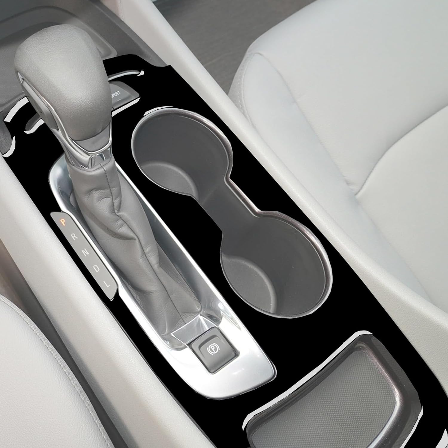 Glossy Bright Piano Black Car Center Console Gear Shift Panel Sticker Interior Trim Compatible with Chevrolet Malibu L/LS/RS/LT/Premier 2016 2017 2018 2019 2020 2021 2022 2023 2024 2025-Type B