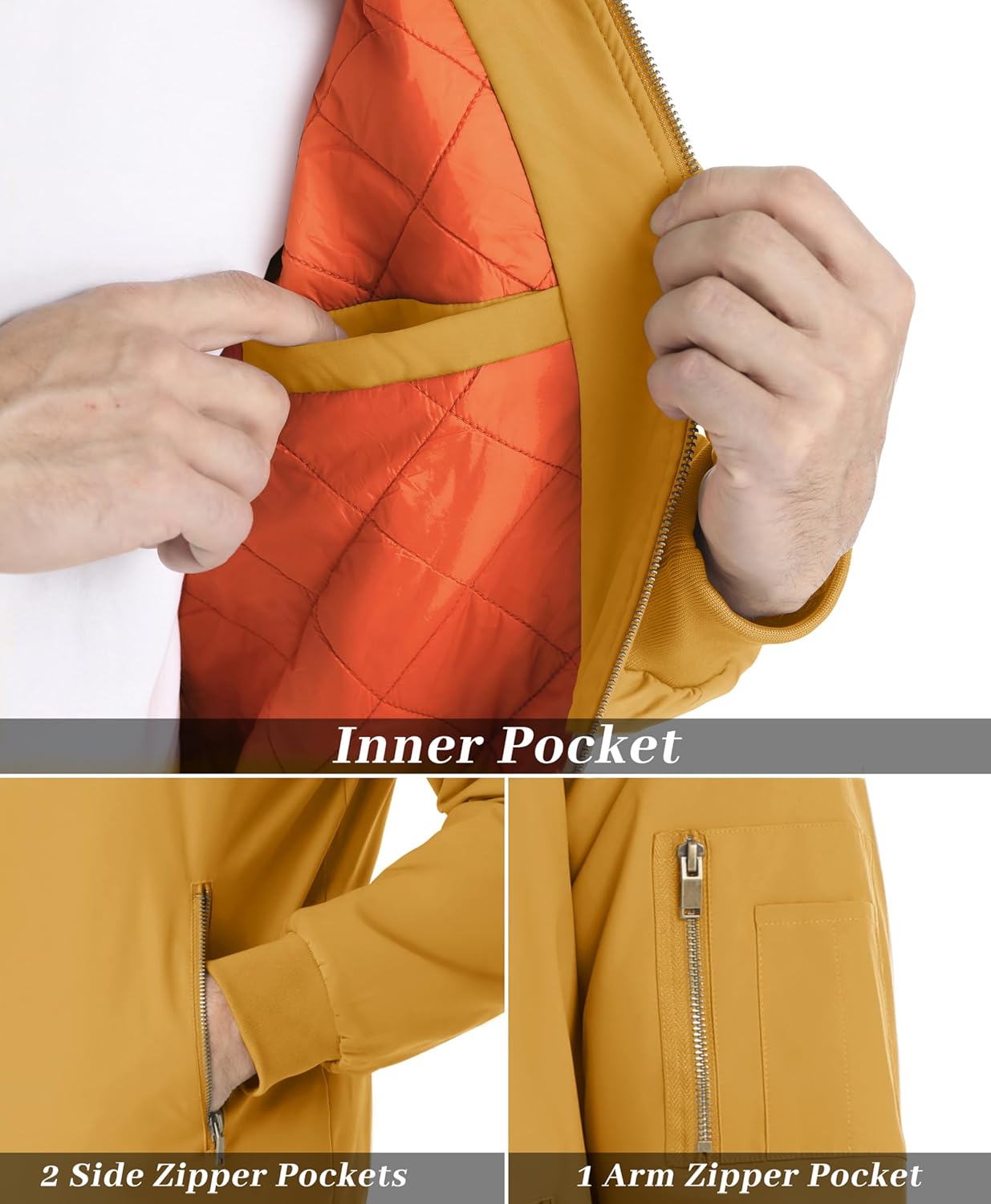 MAGNIVIT Men's Bomber Jacket Casual Fall Winter Military Jacket and Coats Outwear - Image 6