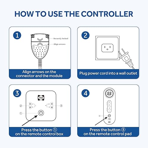 Miniatura 2 de Sealy Protector de colchón térmico tamaño individual, calentador de cama eléctrico de mezcla de algodón con controlador inalámbrico de 10 ajustes de