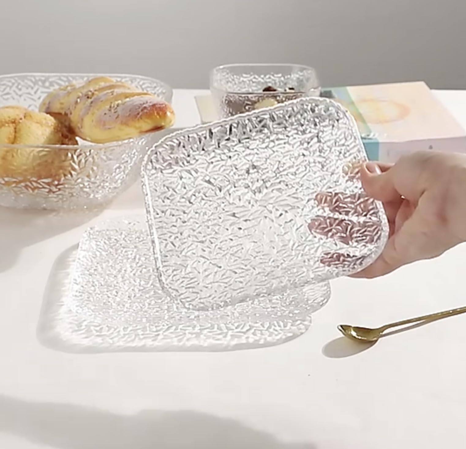 HOMIES 6" Glass Dessert Plates - Set of 6 -8