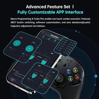 Thunderobot G80TS Wireless Controller for PC/Switch/Switch 2/Android/iOS, TMR Joystick, Dual TMR Triggers, Optical Buttons, 1000Hz Polling Rate, RGB Backlight (Black) [video game]