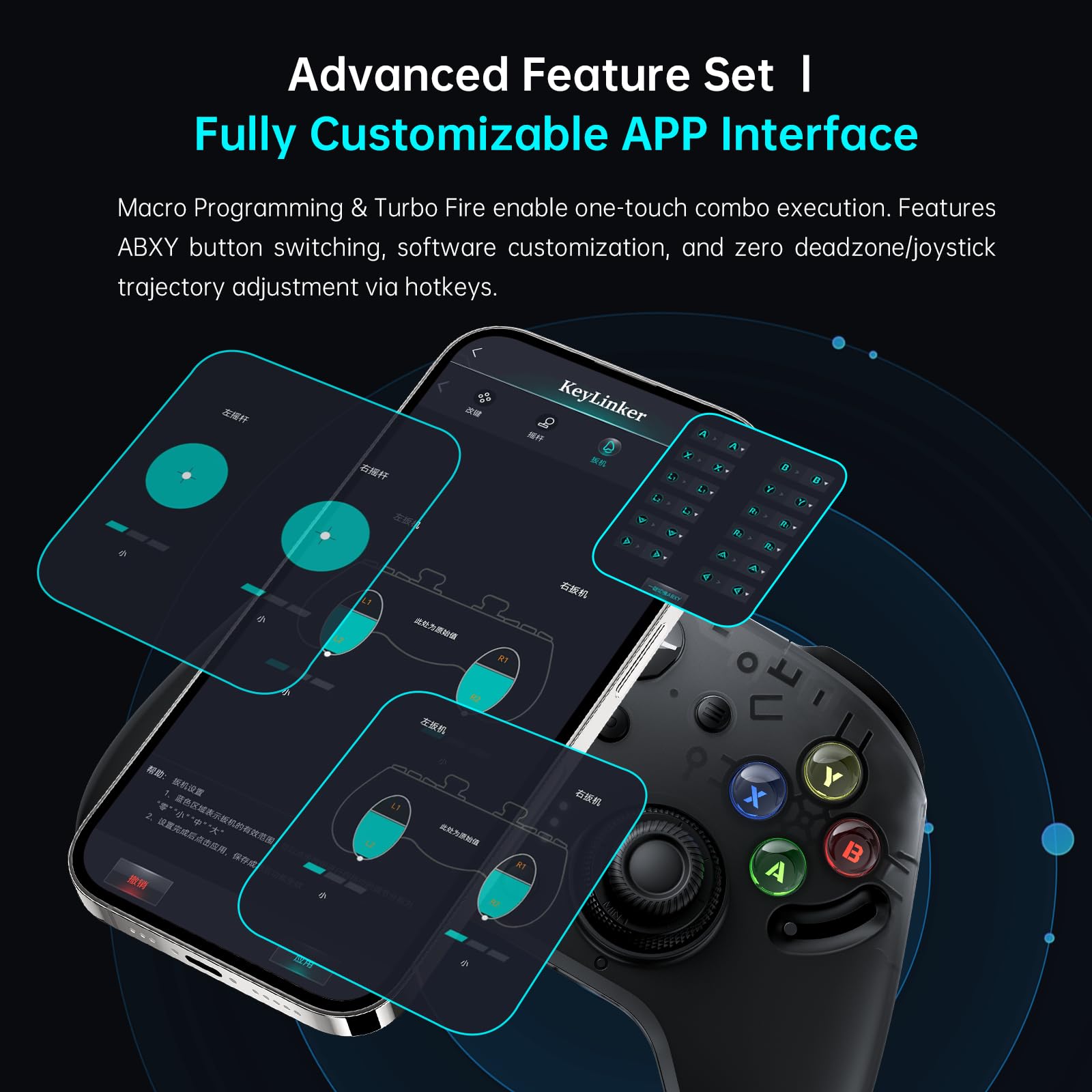 Thunderobot G80TS Manette, joystick TMR, double gâchette TMR, boutons optiques, fréquence d'interrogation de 1000 Hz, manette sans fil, pour PC/Switch/Switch 2/Android/iOS, noir (TS Noir)