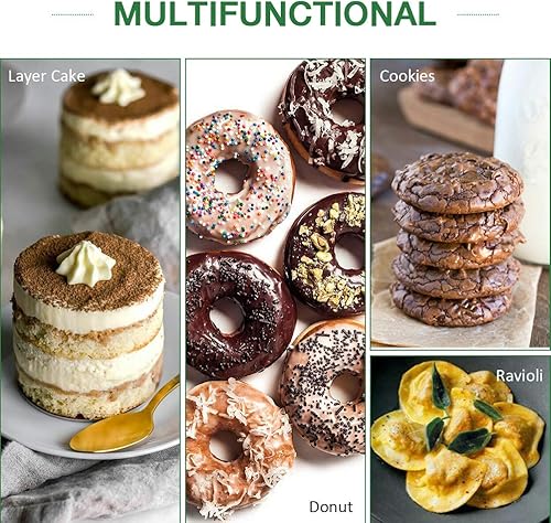 Miniatura 4 de Juego de 12 cortadores de galletas redondos  Pack de 12 cortadores de repostería en tamaños graduados para donut, masa, fondant, arcilla, cortador
