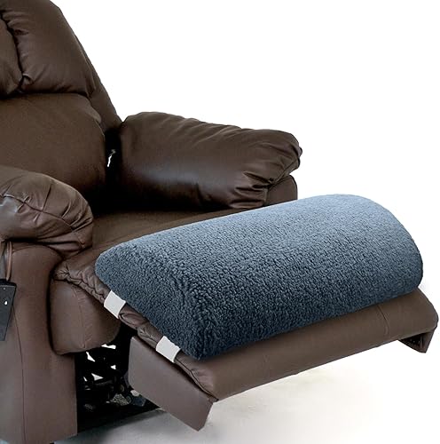 Wesiti Almohada de pie reclinable de espuma viscoelástica Sherpa para dormir, almohada multiusos para piernas de media luna, adecuada para cama,