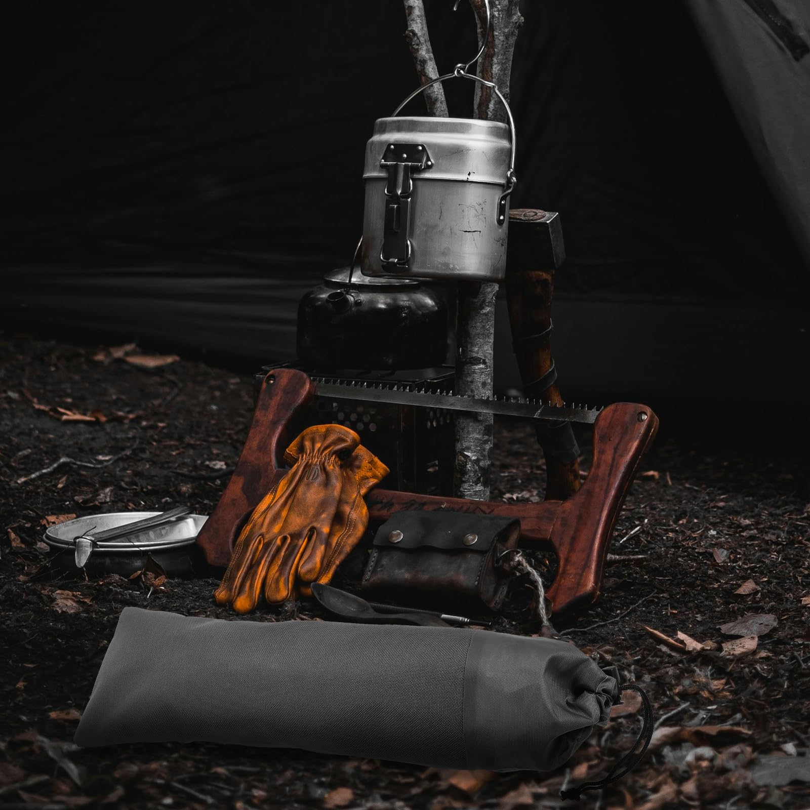 Zelthering-Aufbewahrungstasche Aus 600D Oxford-Stoff, Große Campingtasche Für Bodennägel Bis 40 cm, Leicht Und Kompakt, Ideal Für Outdoor-Aktivitäten Wie Camping, Angeln, Wandern Und Reisen