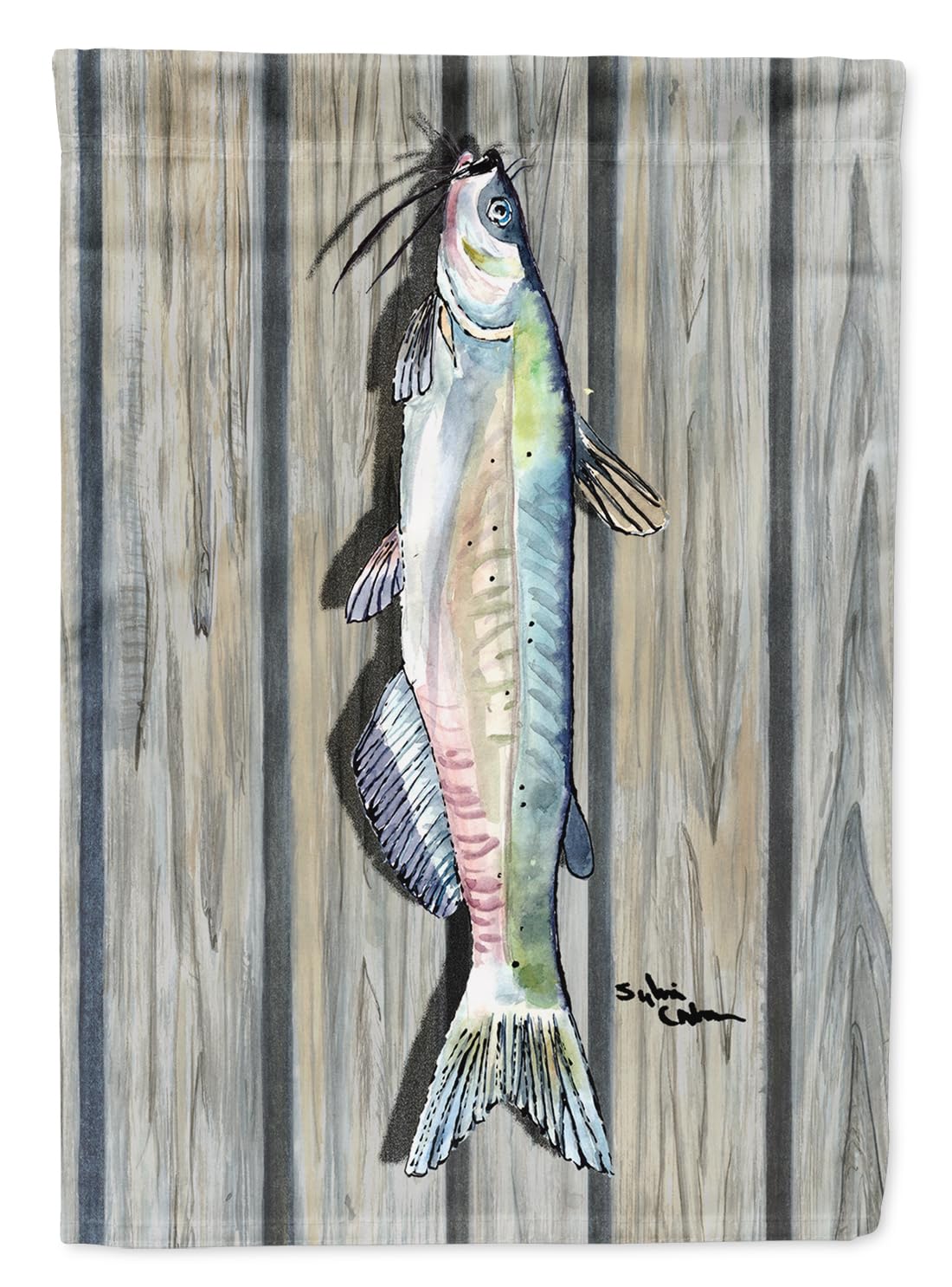 Caroline's Treasures 8492GF Fish Catfish Flag Garden Size, Small, multicolor