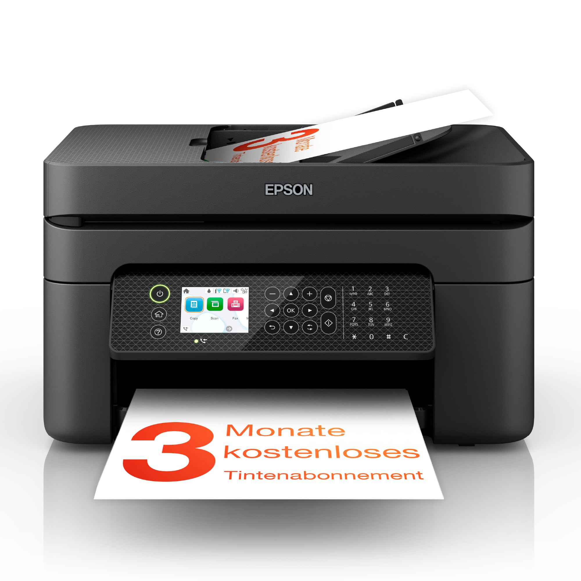 Epson Workforce WF-2950DWF A4-Multifunktions-Tintenstrahldrucker mit kabellosem Betrieb, inkl. kostenloser Tinte mit ReadyPrint Flex-Abo*