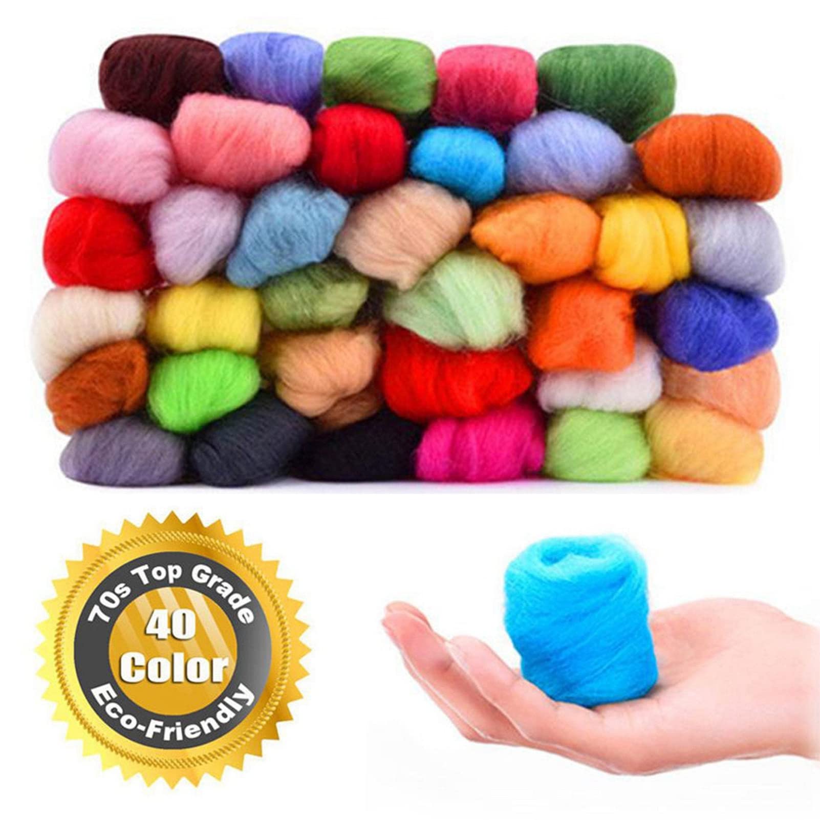 100% Wol voor nat en droog vilten Herfst Autumn tinten mix. Minimaal 5 verschillende tinten, totaal 50 g