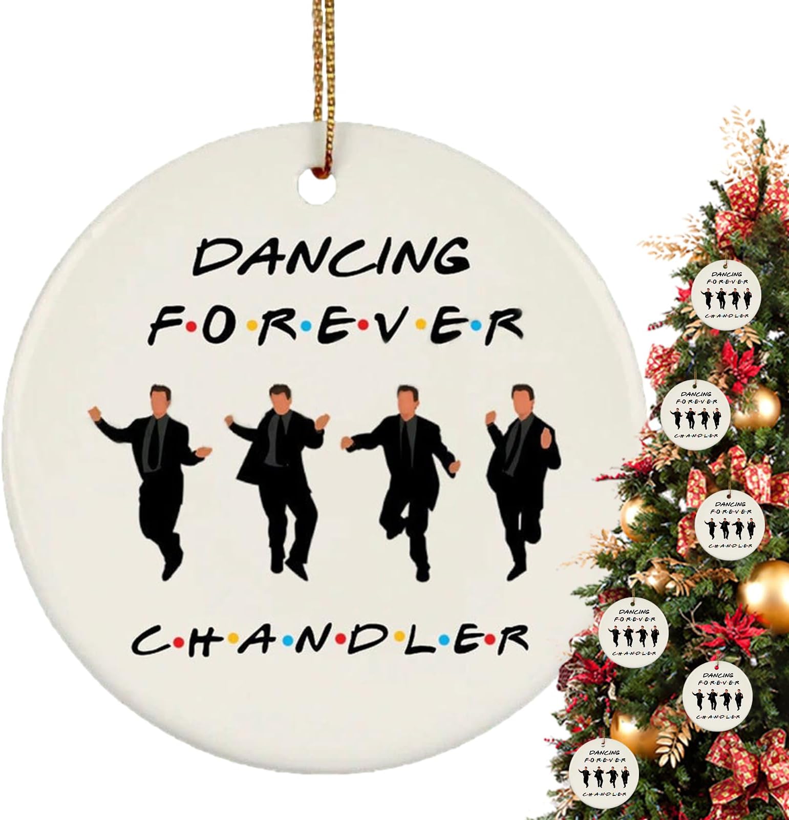 Chandler And Joey Hugging Christmas Ornament, Chandler Ornament, Memorial Chandler Bings Ornament, Reusable Actor Christmas Ornaments Farmhouse Christmas Decor Souvenir