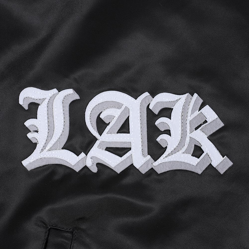 Pro Standard Mens NHL Old English Satin Jacket - Image 8