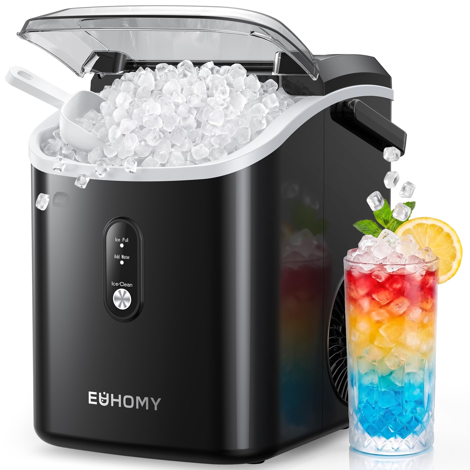 EUHOMY Nugget Ice Maker with Handle