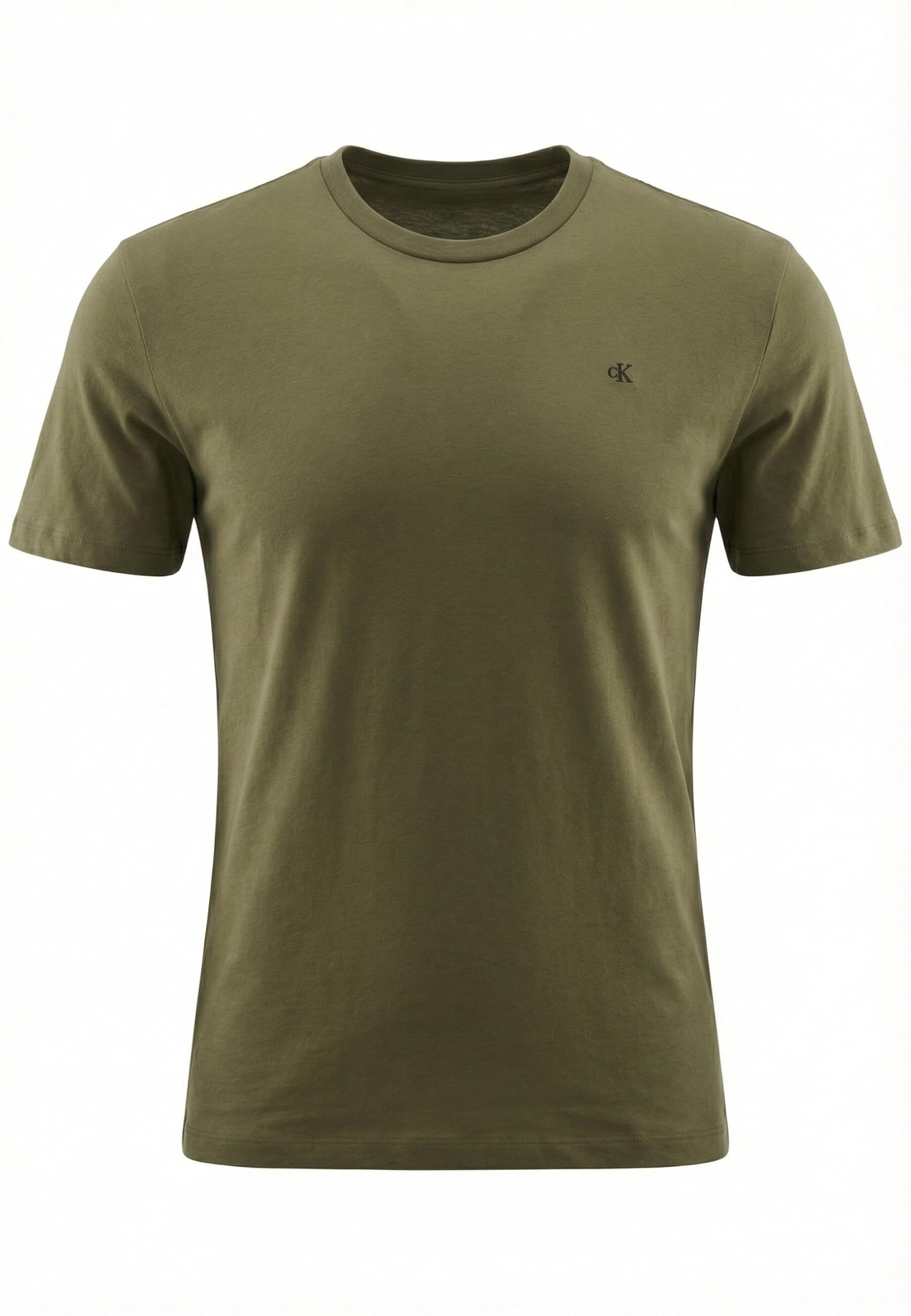 Calvin Klein Men's SS Classic Monogram TEE LV04RD254G Tees, Beige (Fatigue), XL