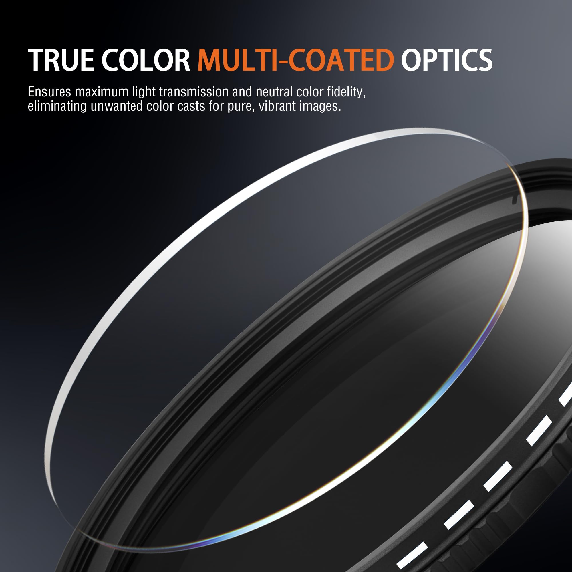 Filtro ND variabile da 67 mm ND2-ND400 (1-9 stop), filtro a densità neutra regolabile multi-rivestito, resistente all'acqua e ai graffi, filtro per obiettivo fotocamera video e fotografia