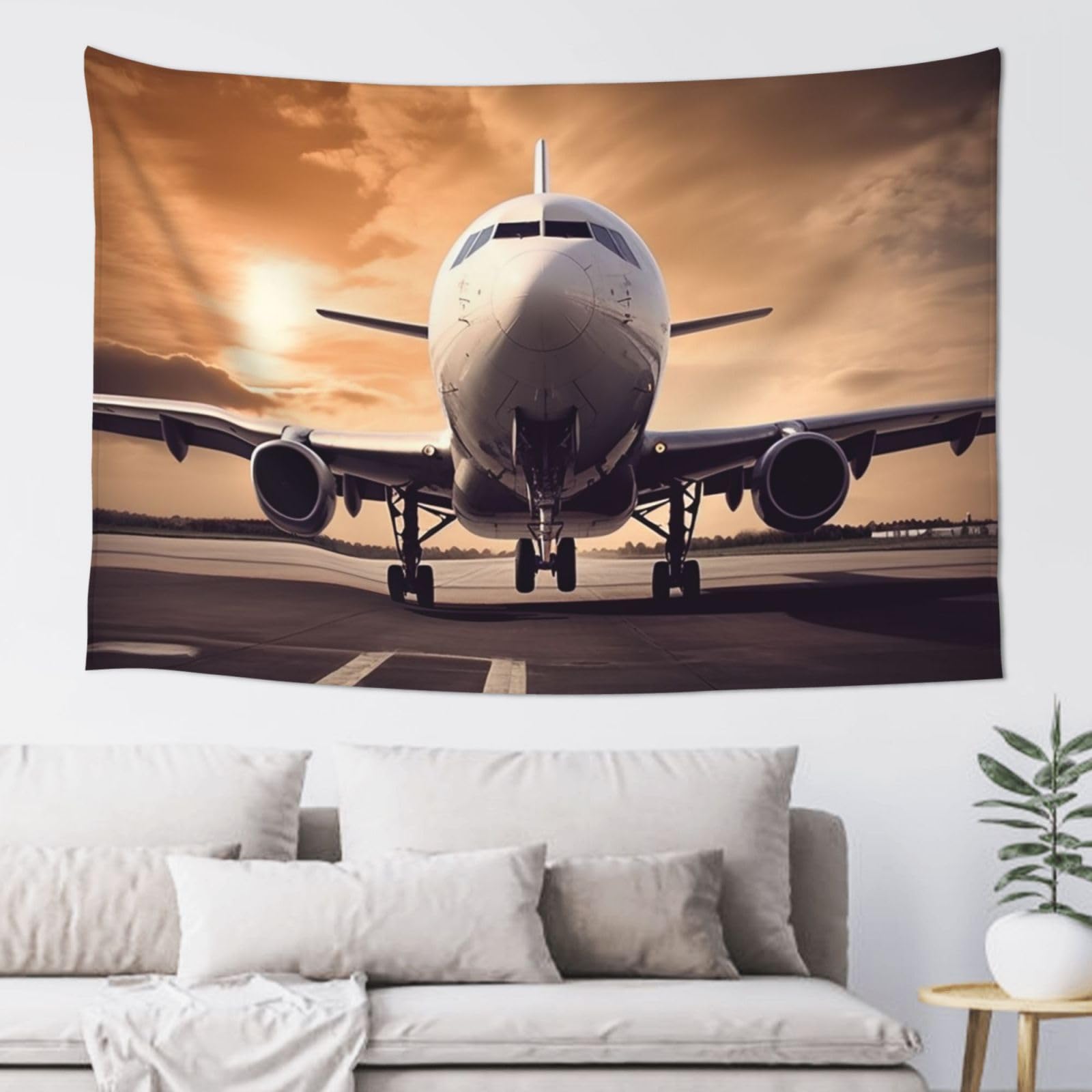 FodPand Airplane Tapestry for Bedroom Aesthetic, Wall Hanging Tapestries Art Decor Backdrop Wall Tapestry for Dorm Living Room Funny Poster Party Banner Background 40" X 60"