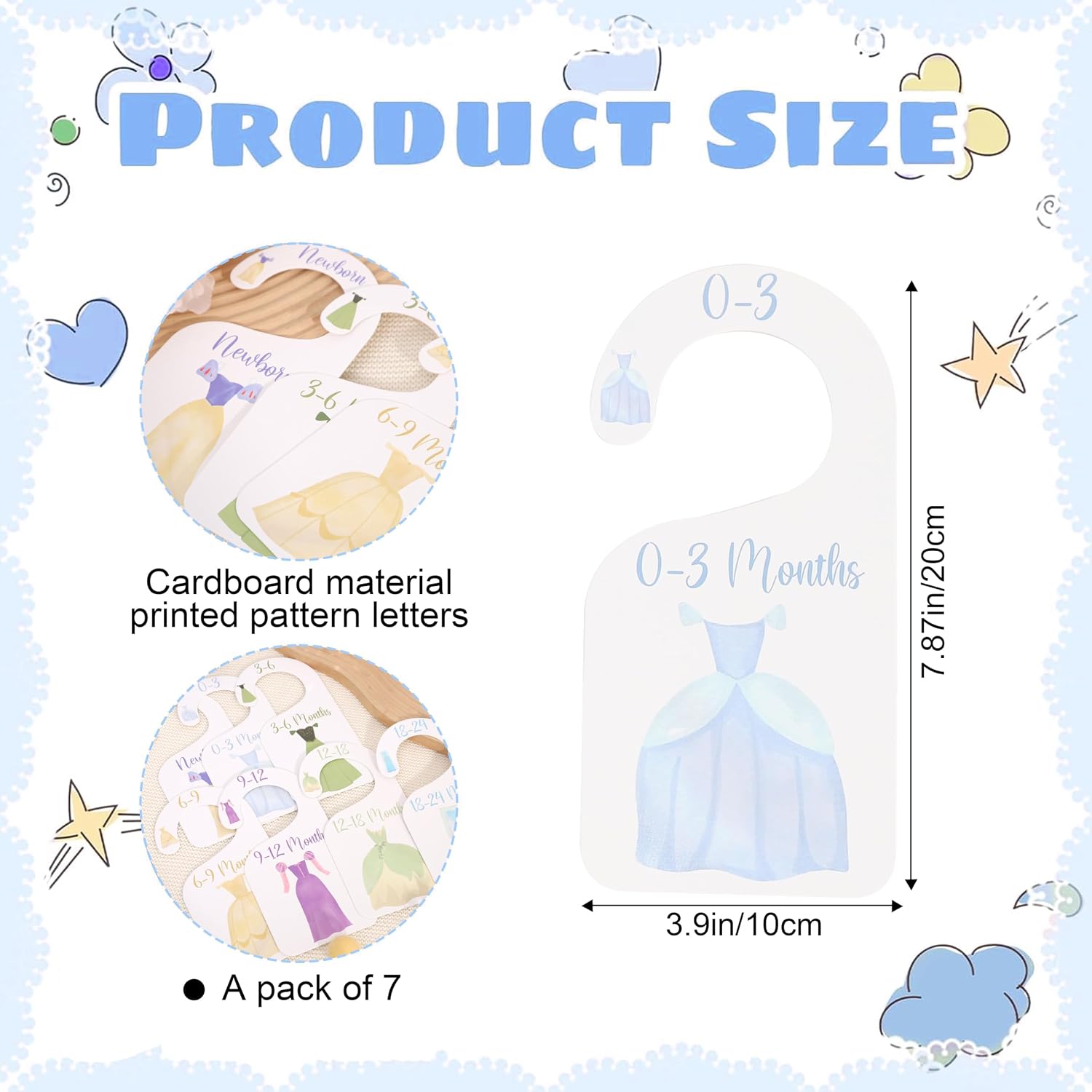 Princess Nursery Closet Dividers,Princess Baby Shower,Girl Closet Organizer image 2