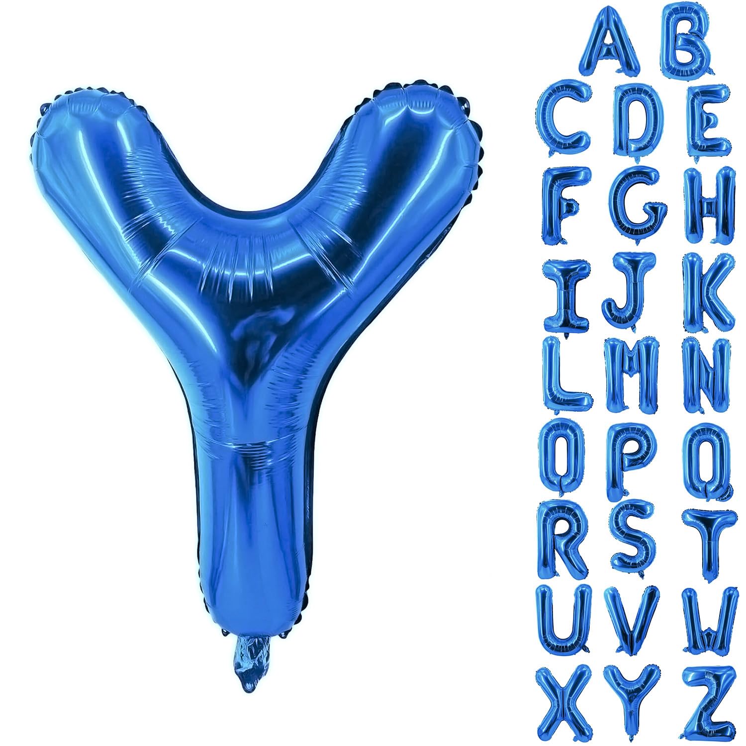 Letter Balloons 40 Inch Blue Giant Alphabet Balloons Letter Y