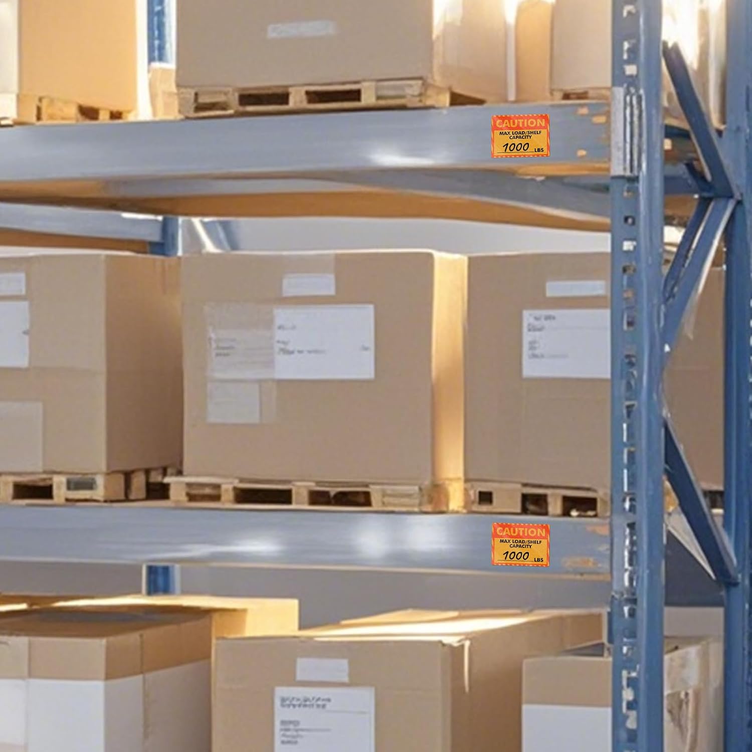 200 PCS Max Load Capacity Stickers Pallet Racking Labels 3×4 Inches image 3