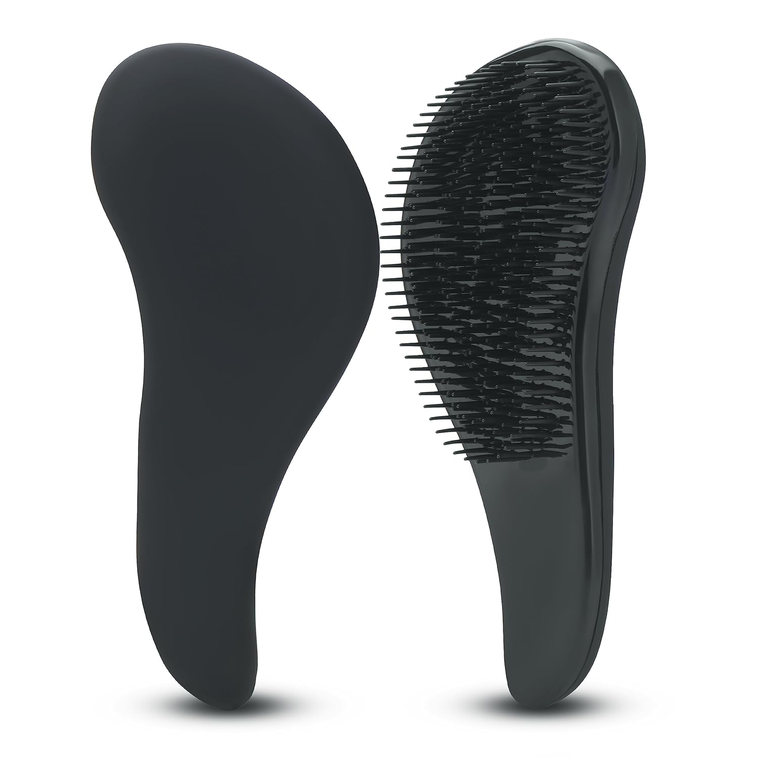 Detangling Hair Brush For Kids And Adults, Gentle Hair Care Wet Brush With Soft Flexible Bristles For Straight, Natural, Curly, Dry, Or Wet Styling, Loosen Knots And Tangles, The Scoopie (Black)